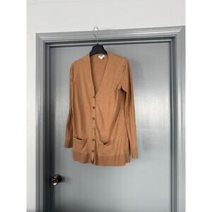 Old Navy Tan Duster/Cardigan Women's Sweater Button Front Pockets L Minimalist